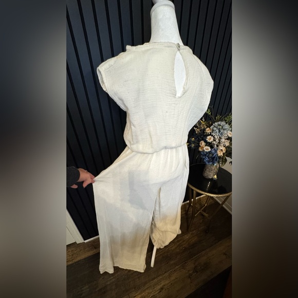 Jen's Pirate Booty Cream Gauze Jumpsuit - Picture 3 of 8